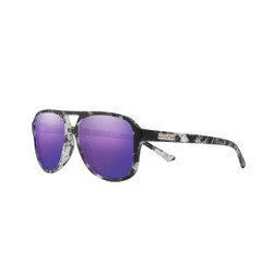 Suncloud Sandy Sunglasses in Matte Ice Tortoise with Purple Mirror